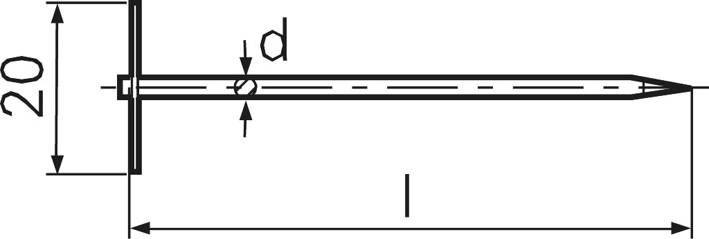 light weight construction plate pins 31 x 40 st zinc plated